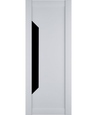 Дверь из экошпона Престиж 1 Белый софт (Черный лакобель) Дверь из экошпона Престиж 1 Белый софт (Черный лакобель)
