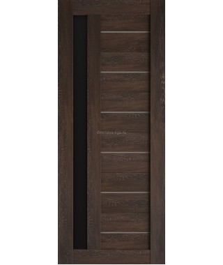 Дверь из экошпона Техно 11 Шале мореный (черное стекло) Дверь из экошпона Техно 11 Шале мореный (черное стекло)