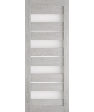 Дверь из экошпона Техно 15 Шале серый (белое стекло) Дверь из экошпона Техно 15 Шале серый (белое стекло)