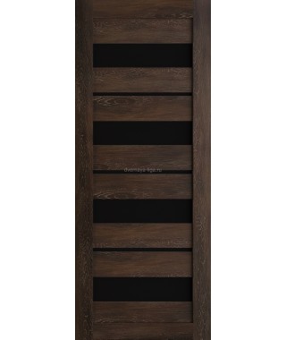 Дверь из экошпона Техно 15 Шале мореный (черное стекло) Дверь из экошпона Техно 15 Шале мореный (черное стекло)