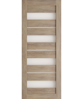 Дверь из экошпона Техно 15 Шале золотой (белое стекло) Дверь из экошпона Техно 15 Шале золотой (белое стекло)