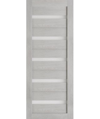 Дверь из экошпона Техно 5 Шале серый (белое стекло) Дверь из экошпона Техно 5 Шале серый (белое стекло)